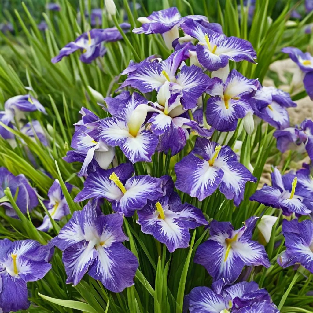 Iris ensata 'Miyonishiki'