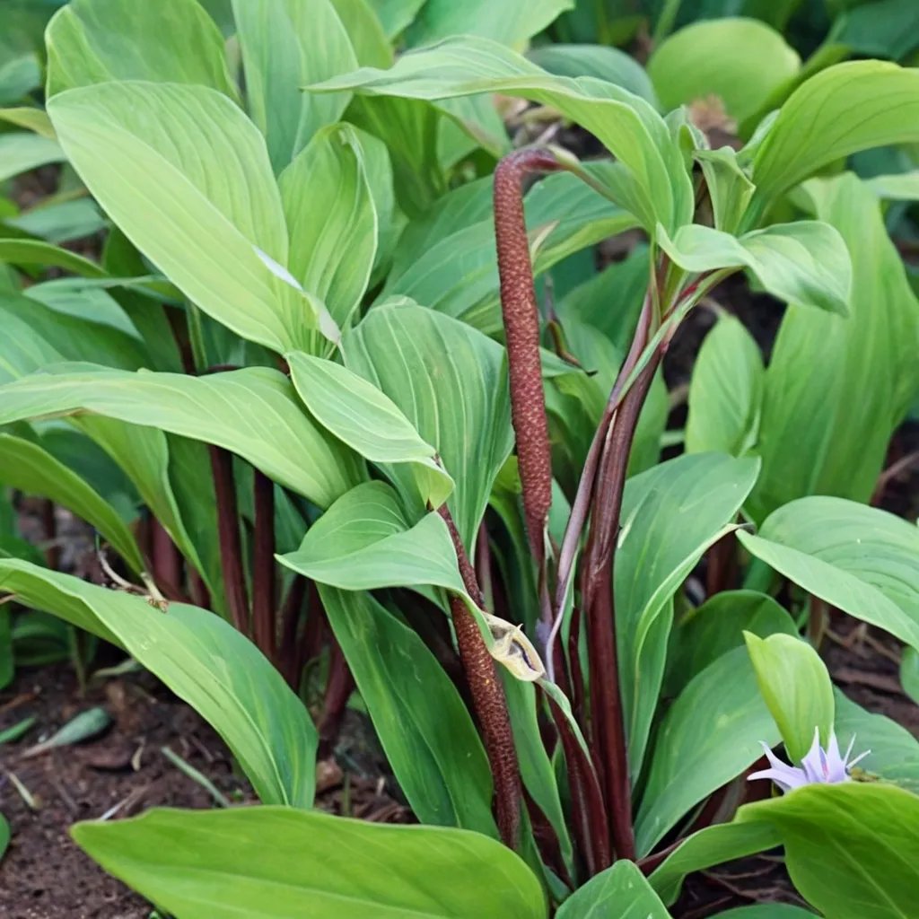 Hosta x hybrida 'Red October'