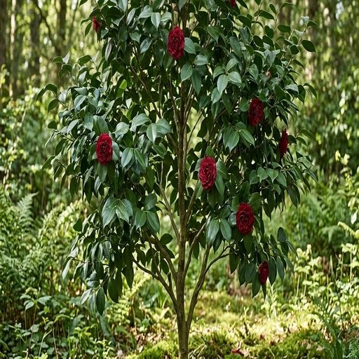 Camellia japonica 'Black Tie'