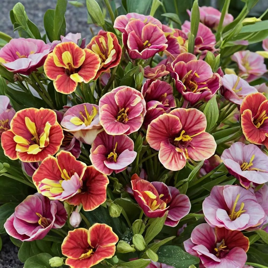 Calibrachoa x hybrida 'Double Redstone'