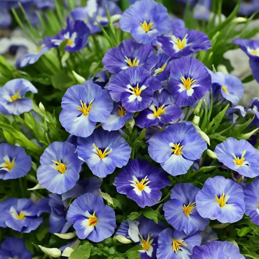 Viola cornuta 'Halo Sky Blue'