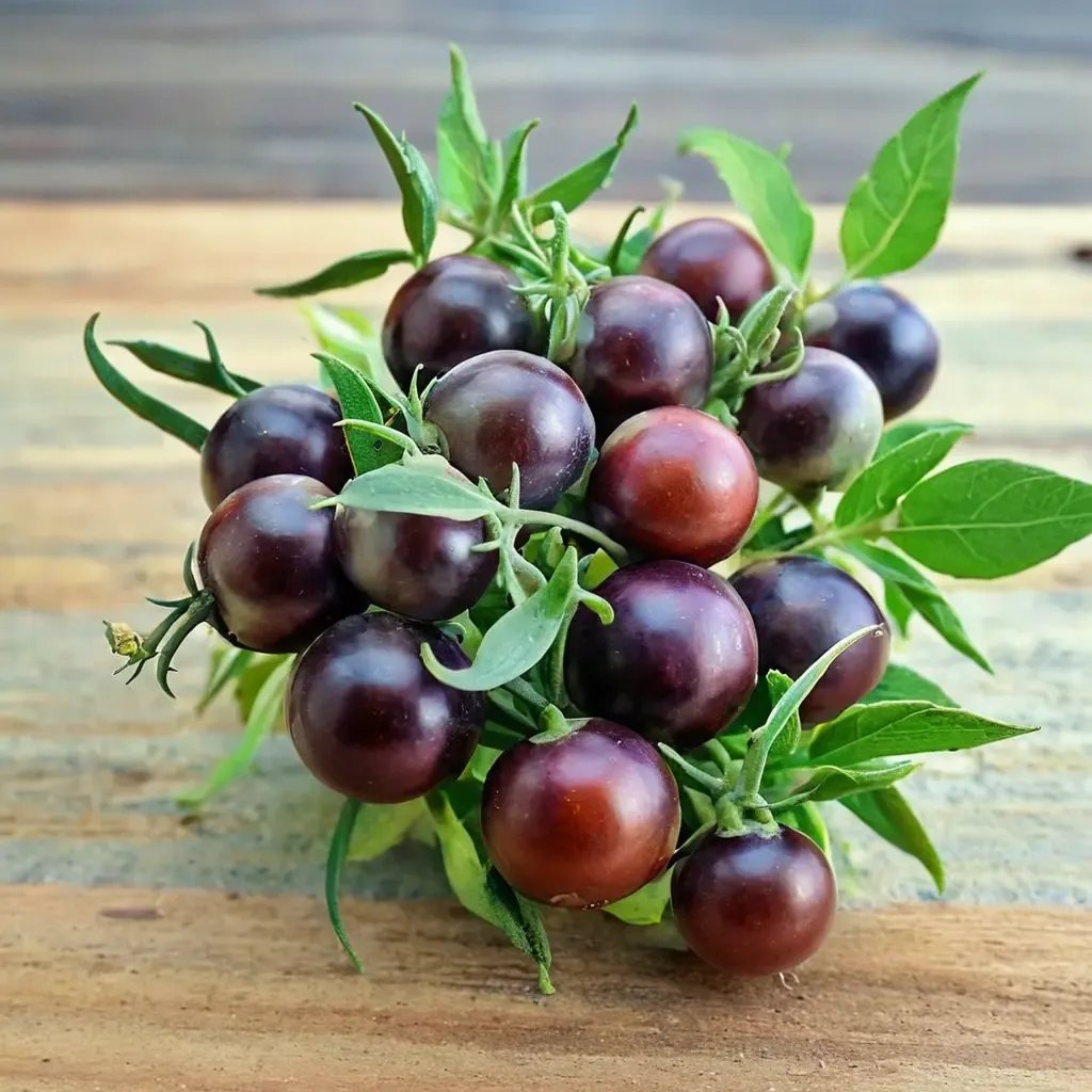Solanum lycopersicum 'Black Cherry'
