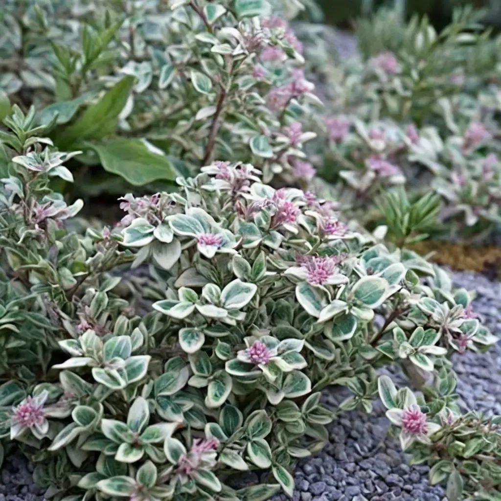 Thymus citriodorus 'Silver Posie'