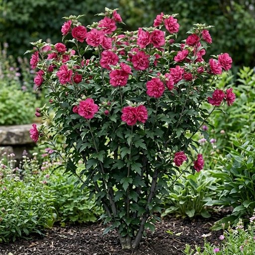 Hibiscus syriacus 'Raspberry Smoothie'