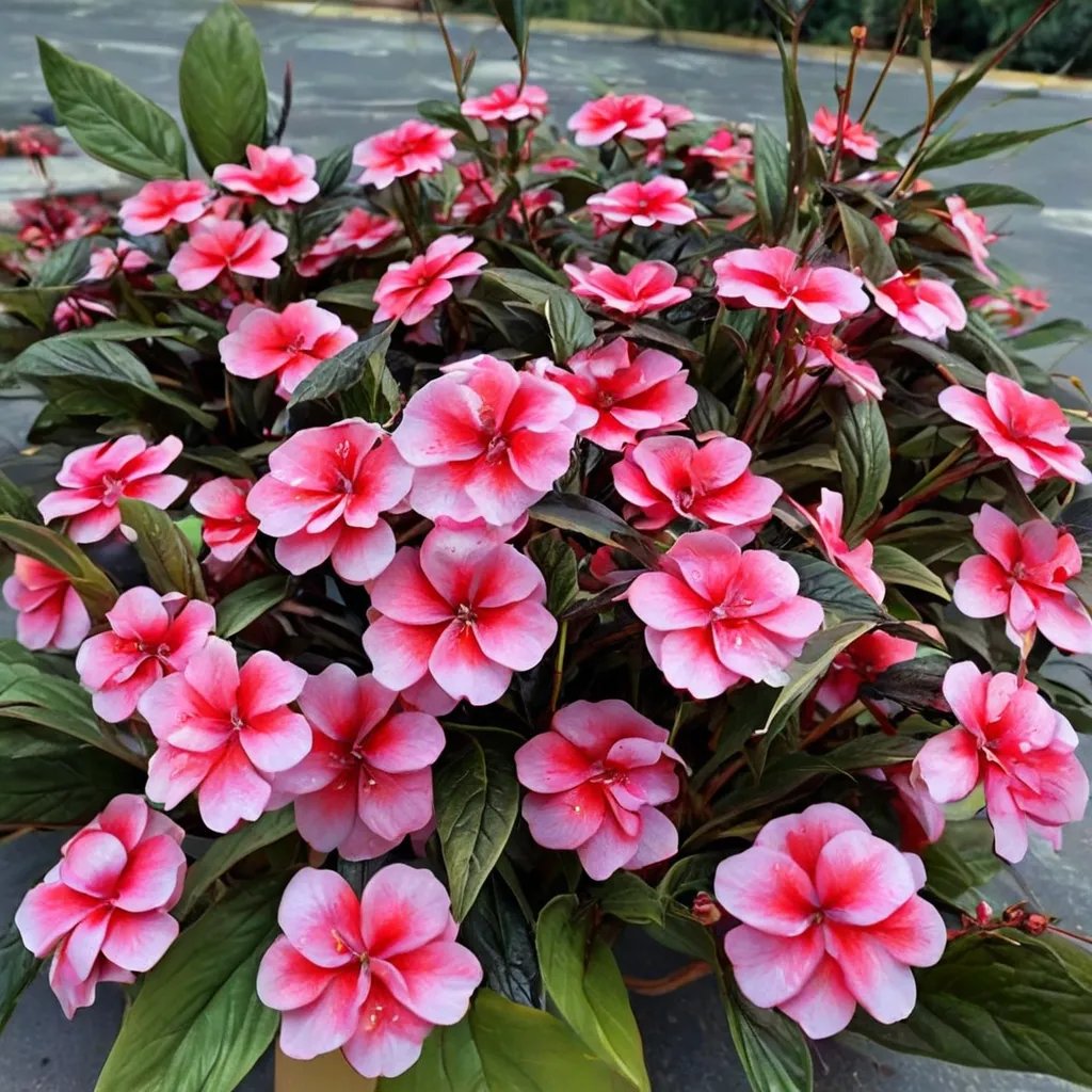 Impatiens x hybrida 'Compact Red Candy'