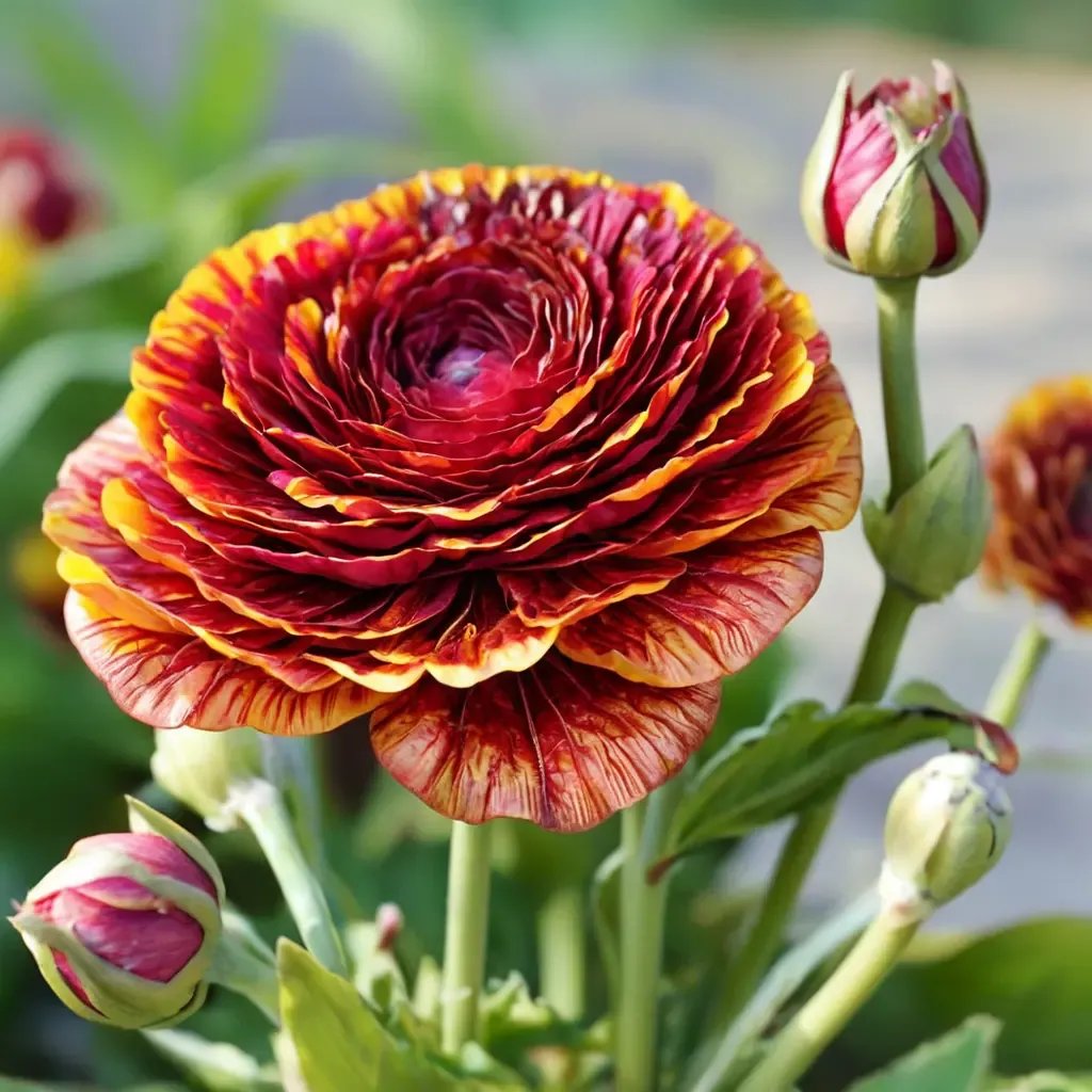 Ranunculus asiaticus 'Tecolote Cafe'