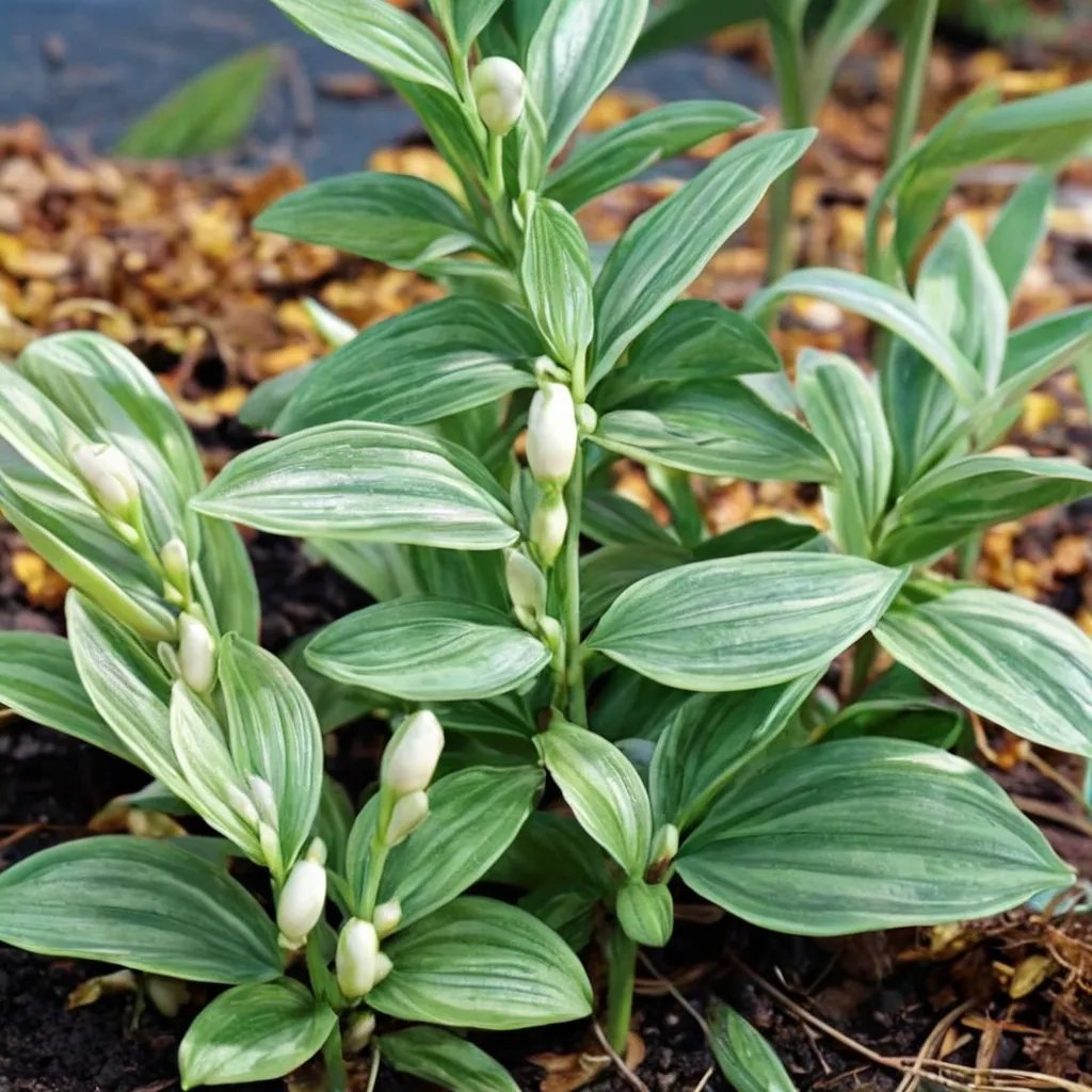 Polygonatum humile 'Little Streaker'