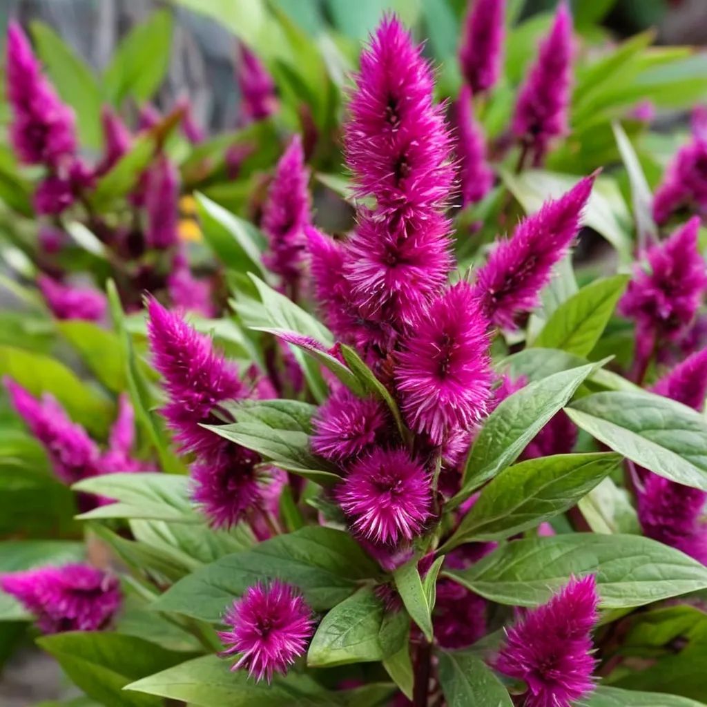 Celosia argentea 'Dark Purple'
