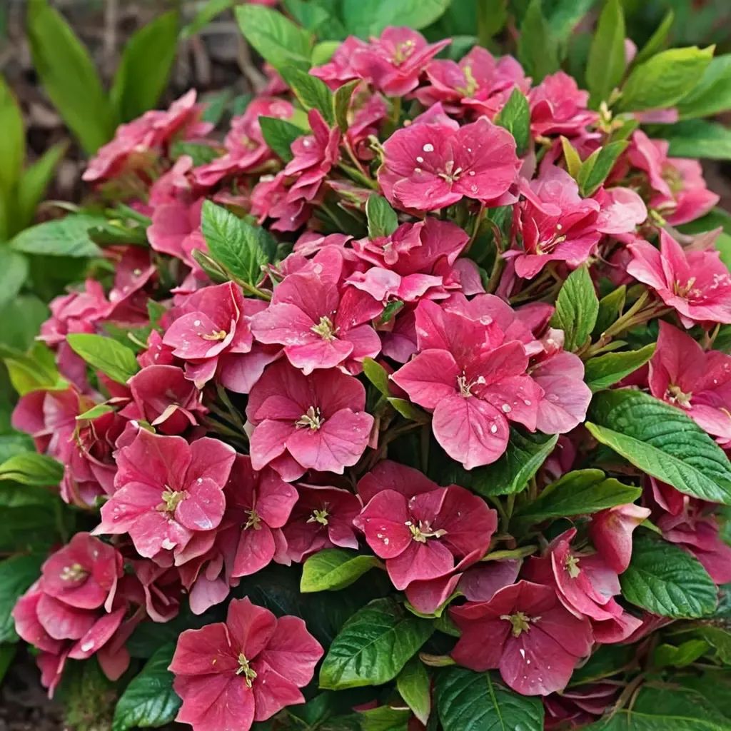 Hydrangea macrophylla 'Glowing Embers'