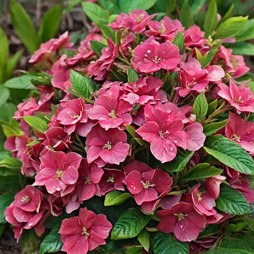 Hydrangea macrophylla 'Glowing Embers'