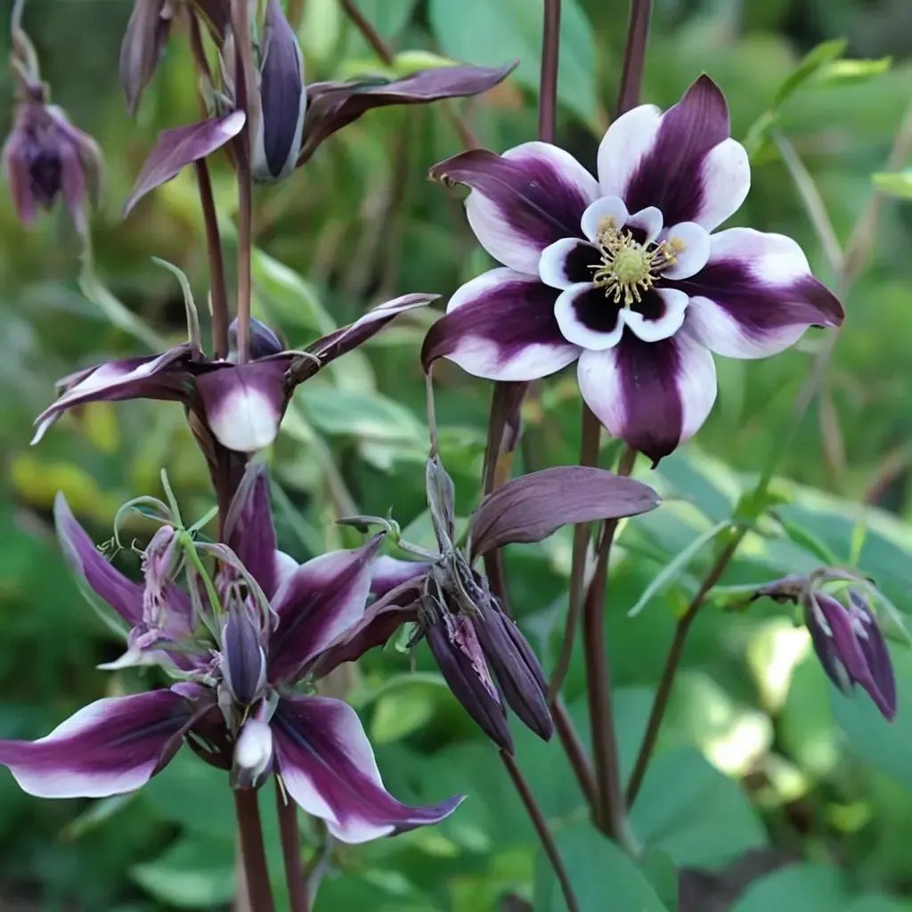 Aquilegia vulgaris 'William Guinness'