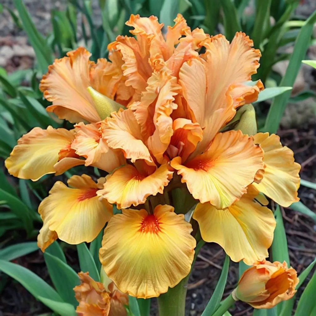 Iris x germanica 'Savannah Sunset'