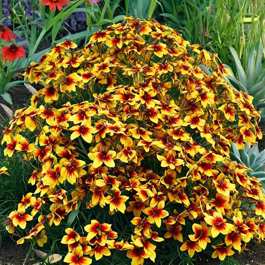 Coreopsis tinctoria 'Lightning Bug'