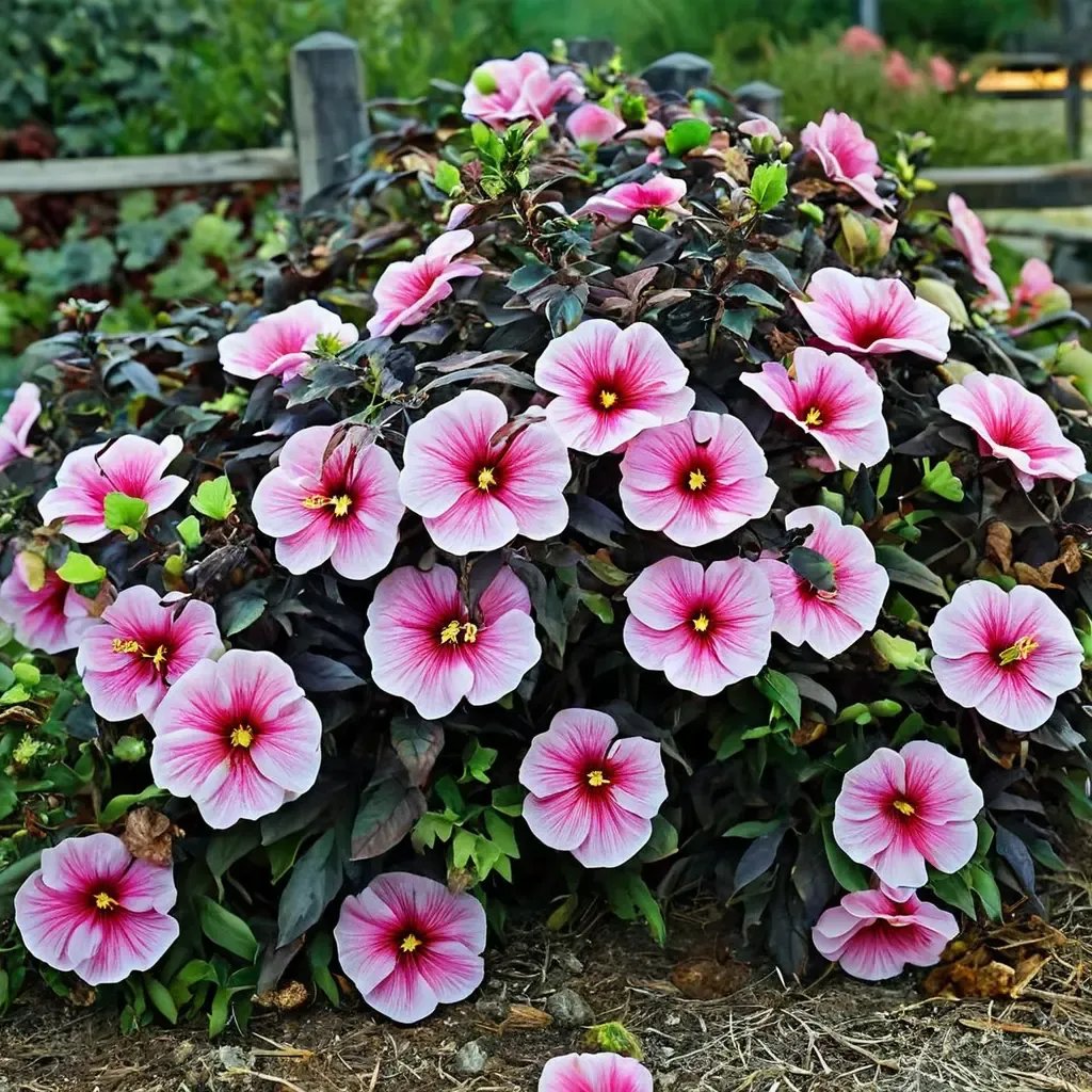 Hibiscus moscheutos 'Starry Starry Night'