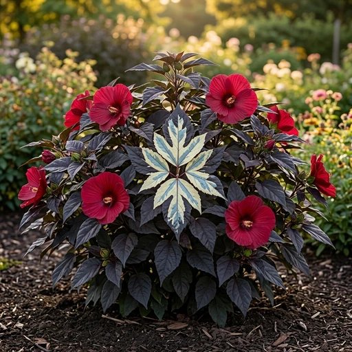 Hibiscus x hybrida 'Cookies And Cream'