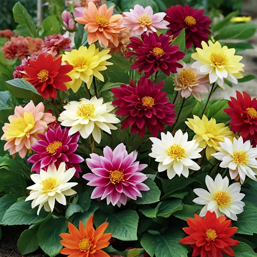 Dahlia x hybrida 'Mix'