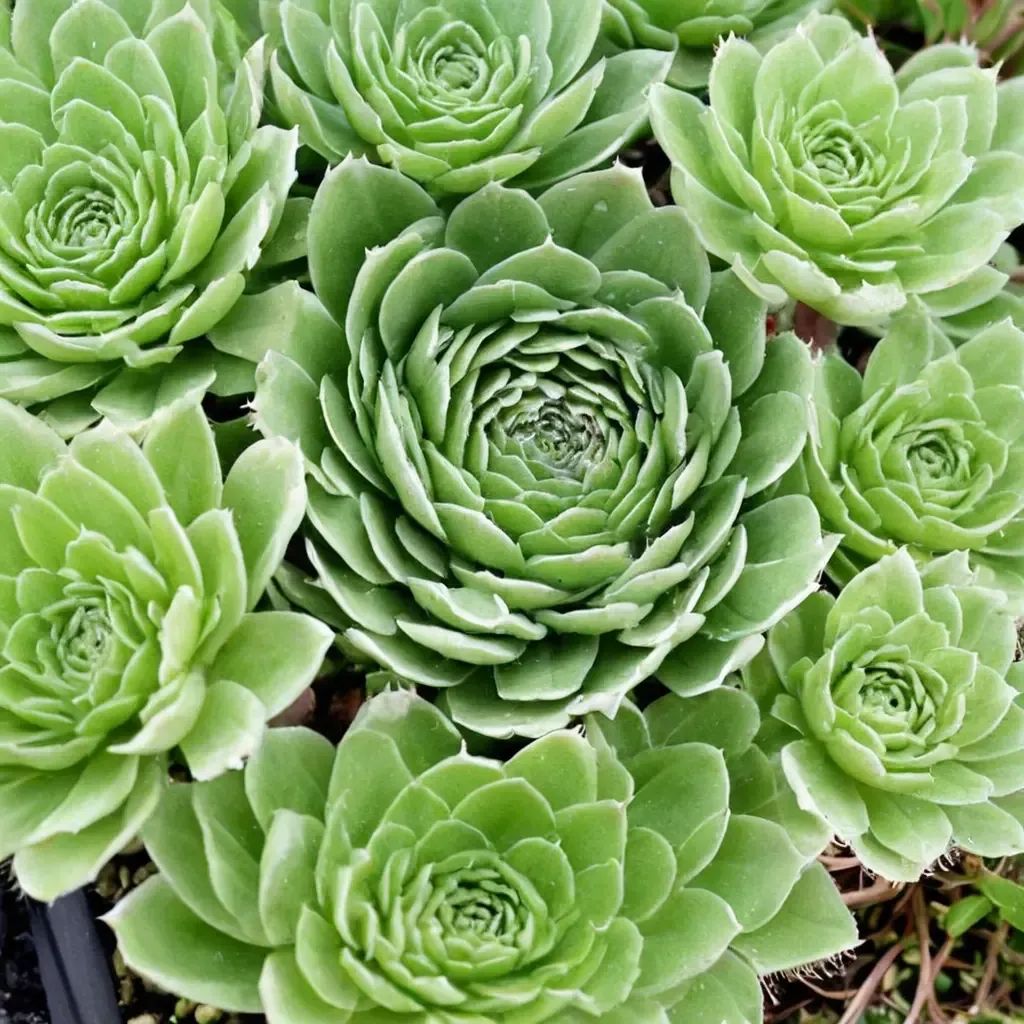 Sempervivum tectorum 'Green Wheel'