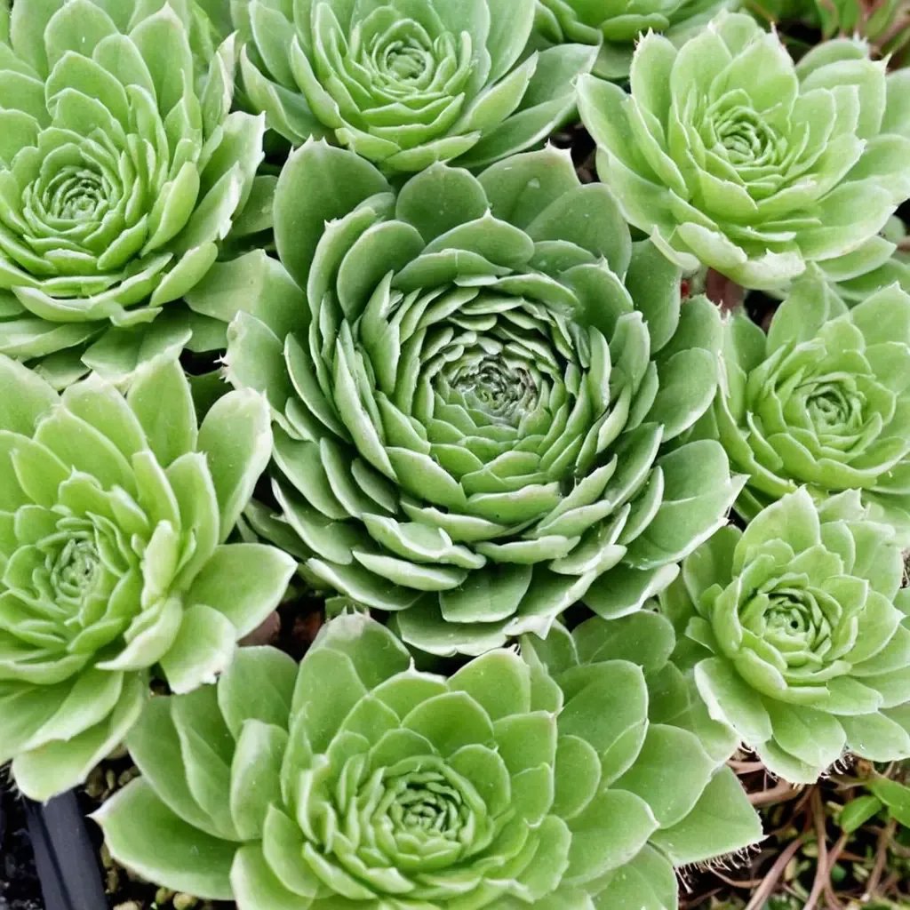 Sempervivum tectorum 'Green Wheel'