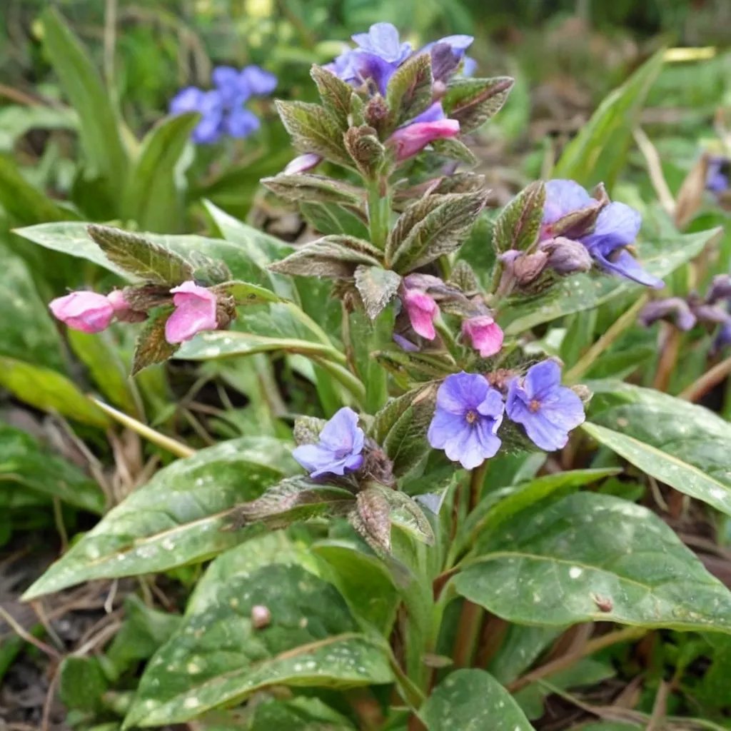 Pulmonaria officinalis 'Lewis Palmer'