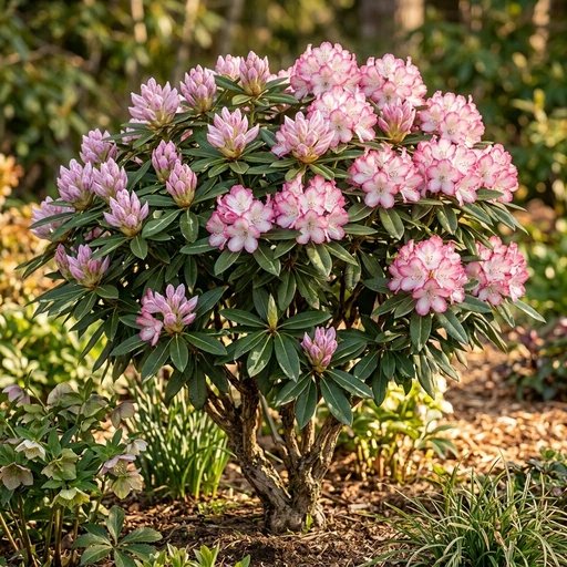 Rhododendron degronianum ssp yakushimanum 'Mardi Gras'