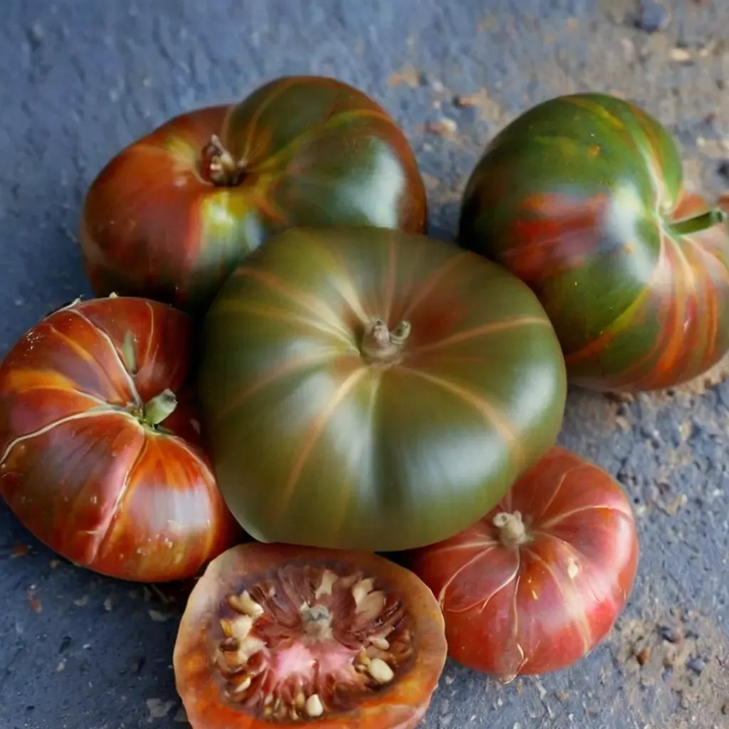Solanum lycopersicum 'Black and Brown Boar'