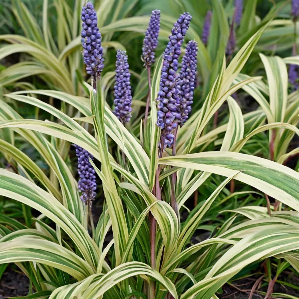 Liriope muscari 'Variegated'