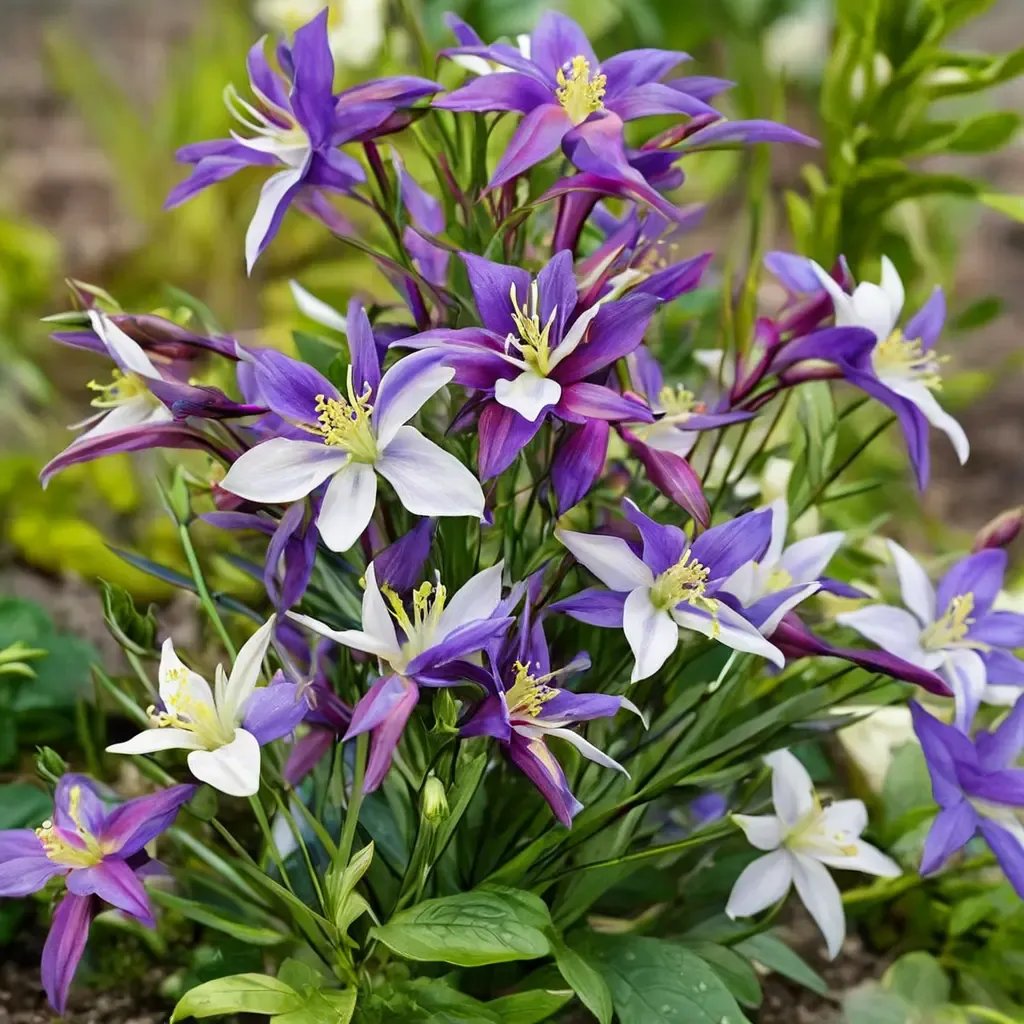 Aquilegia x hybrida 'Kirigami Large-Flowered'