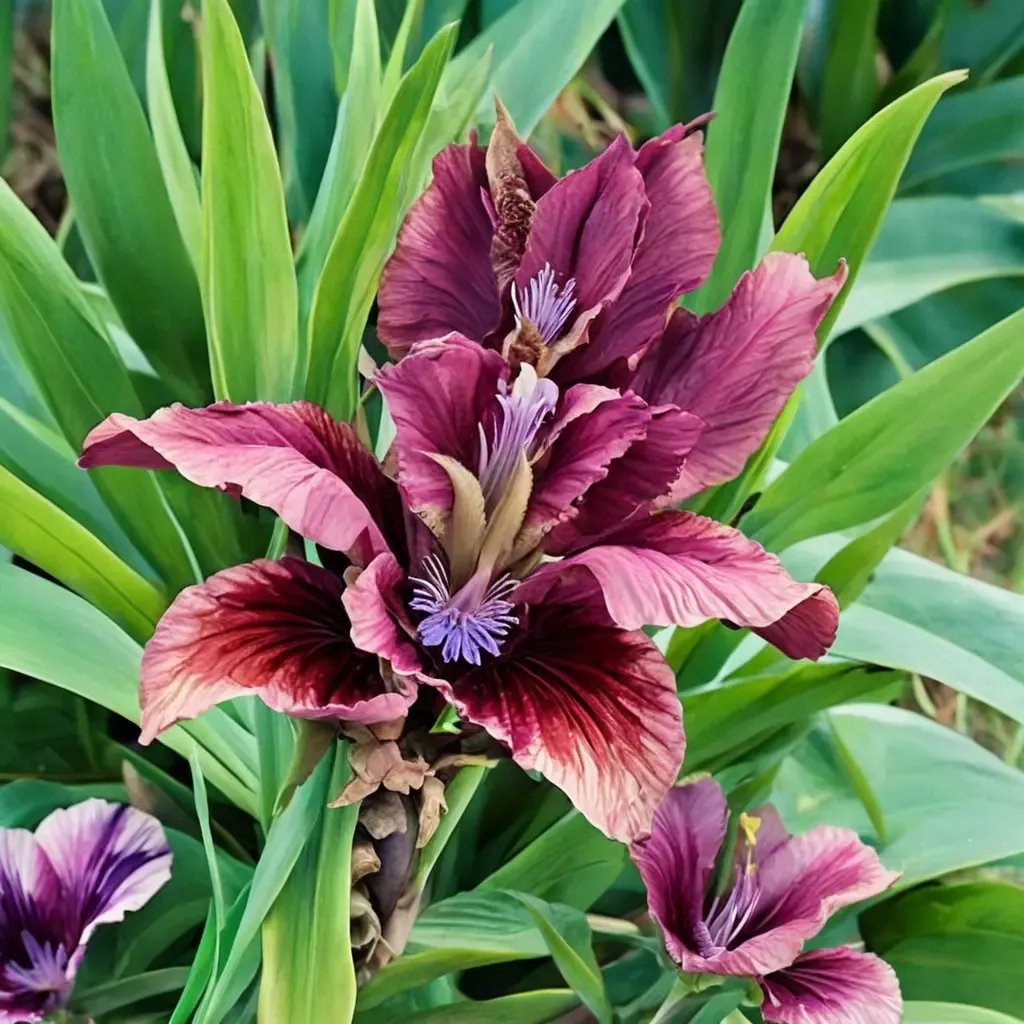 Iris x germanica 'Cat's Eye Miniature'