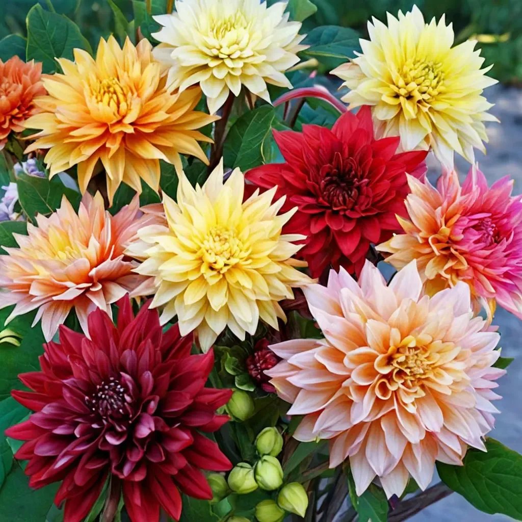 Dahlia x hybrida 'Dinnerplate Blend'