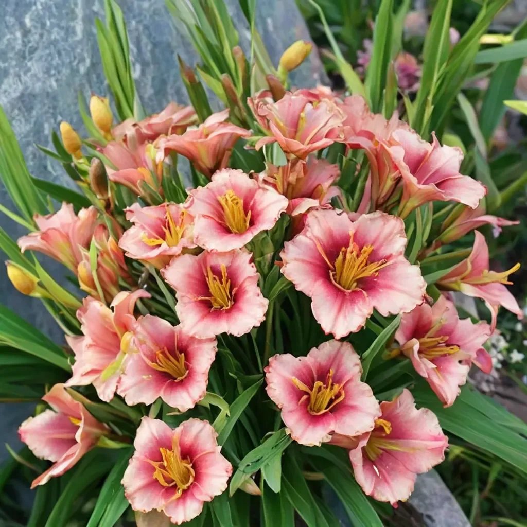 Hemerocallis lilies 'Strawberry Candy'