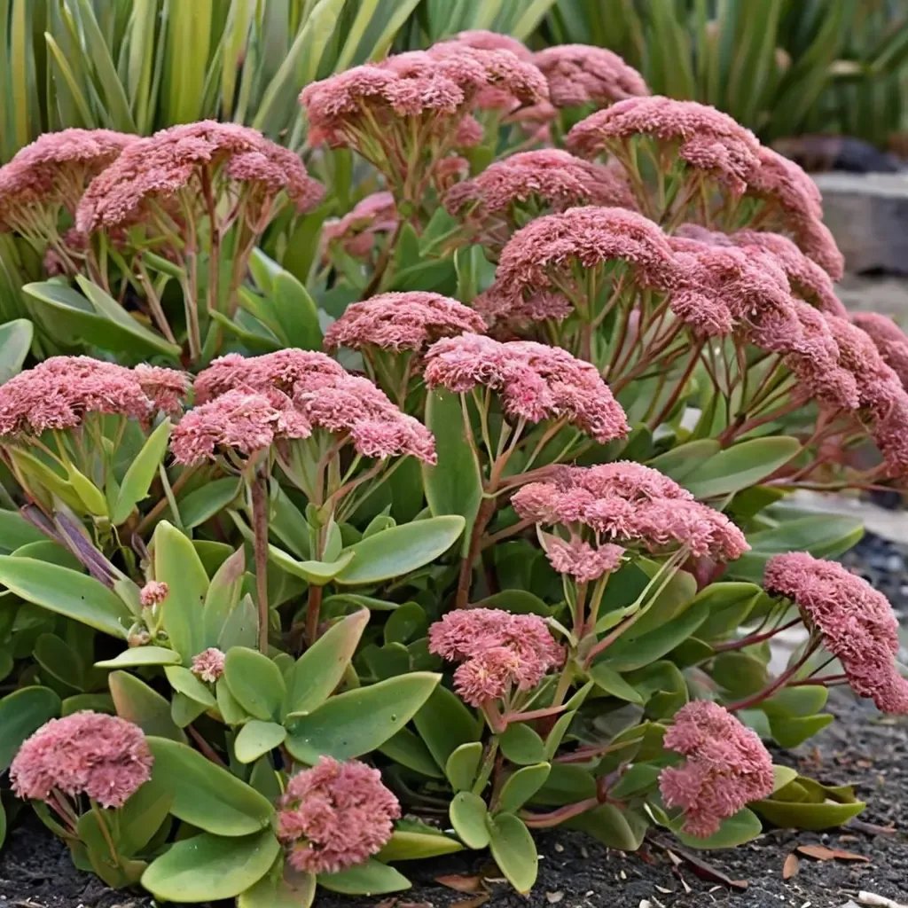 Sedum spectabile 'Firestorm'