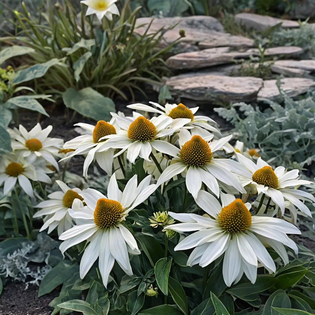 Echinacea purpurea 'The Price is White'