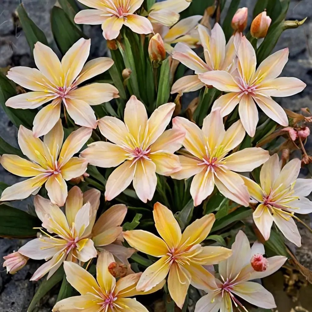 Lewisia longipetala 'Little Peach'
