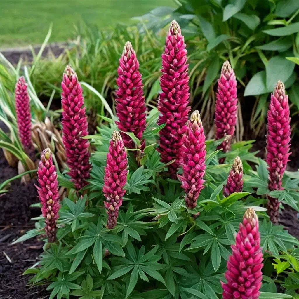 Lupinus polyphyllus 'Mini Gallery Red'