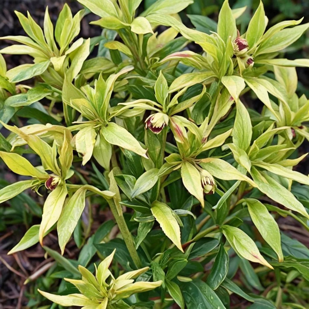 Helleborus foetidus 'Golden Showers'