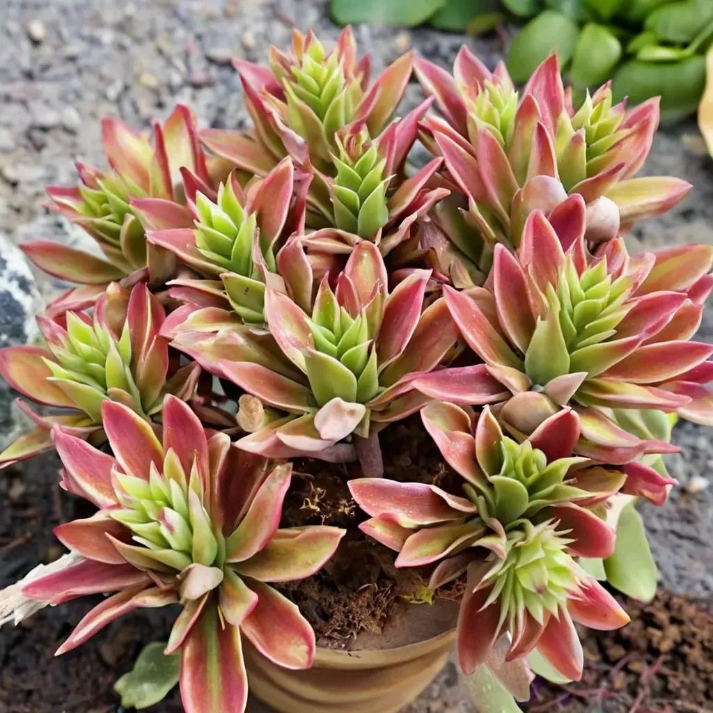 Crassula capitella 'Red Pagoda'