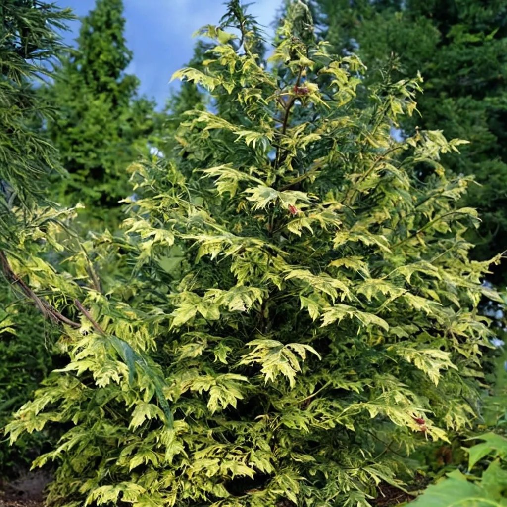 Thuja plicata 'Zebrina'