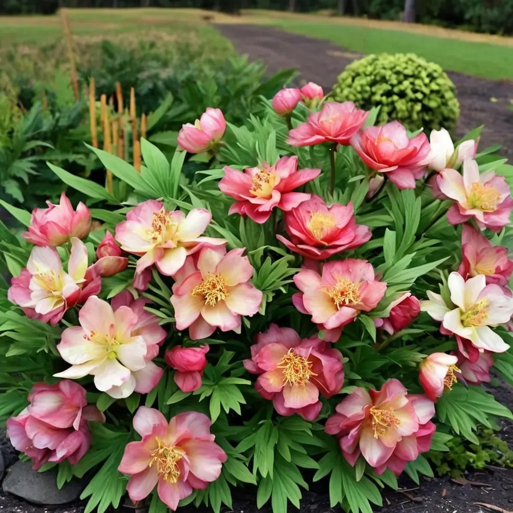 Paeonia suffruticosa 'Julia Rose'