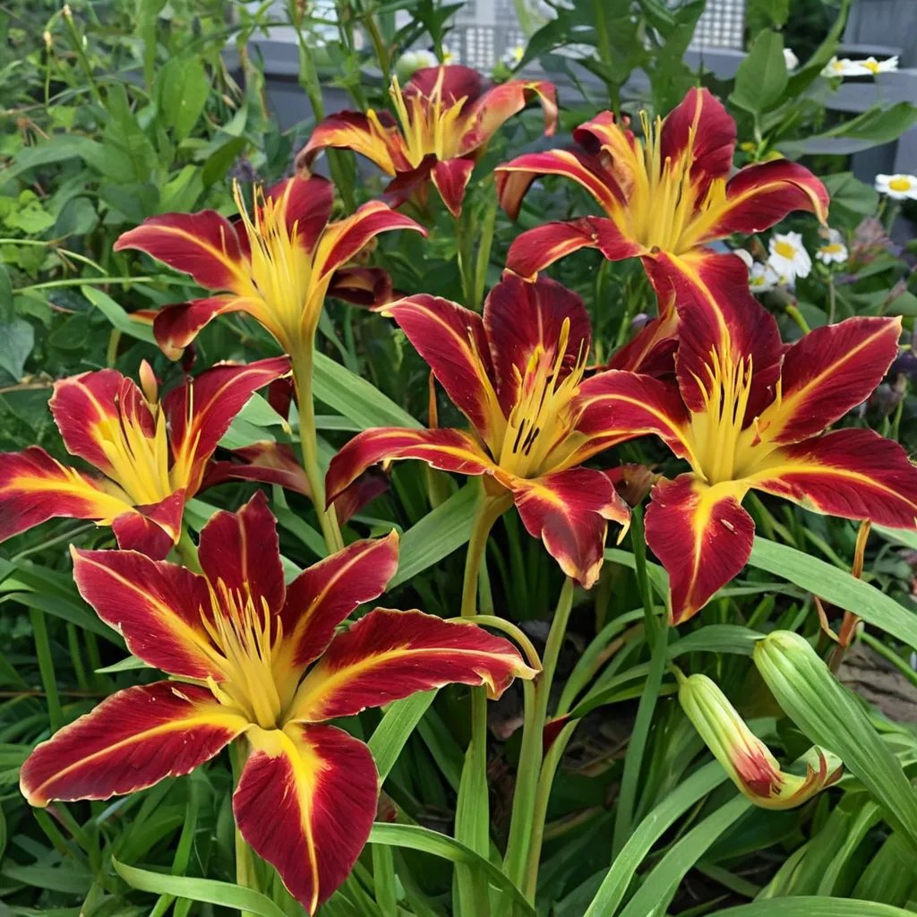 Hemerocallis x hybrida 'Rainbow Rhythm Ruby Spider'