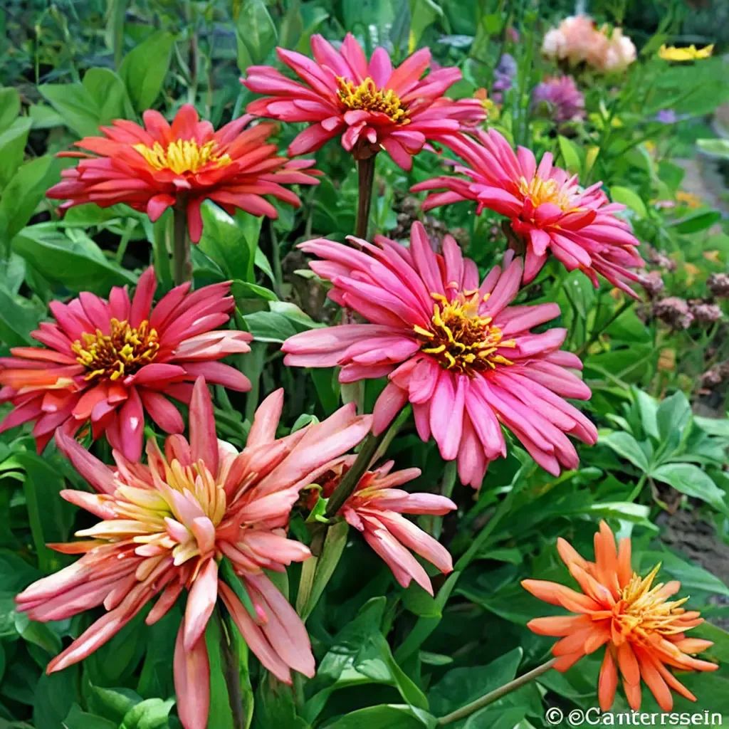 Zinnia elegans 'Raggedy Ann'
