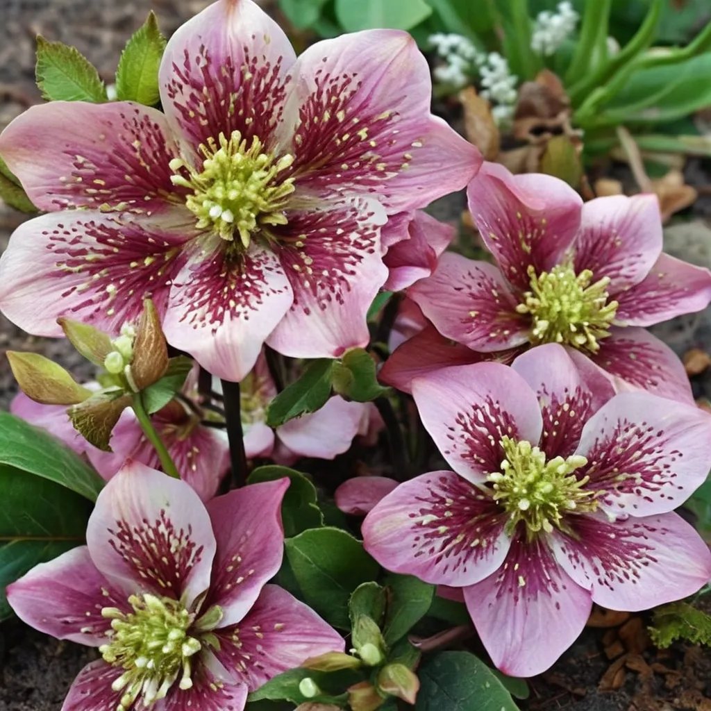 Helleborus x hybridus 'Pink w Red Spots'