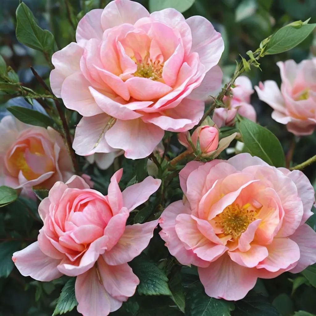 Rosa x hybrida 'Peachy Knock Out'