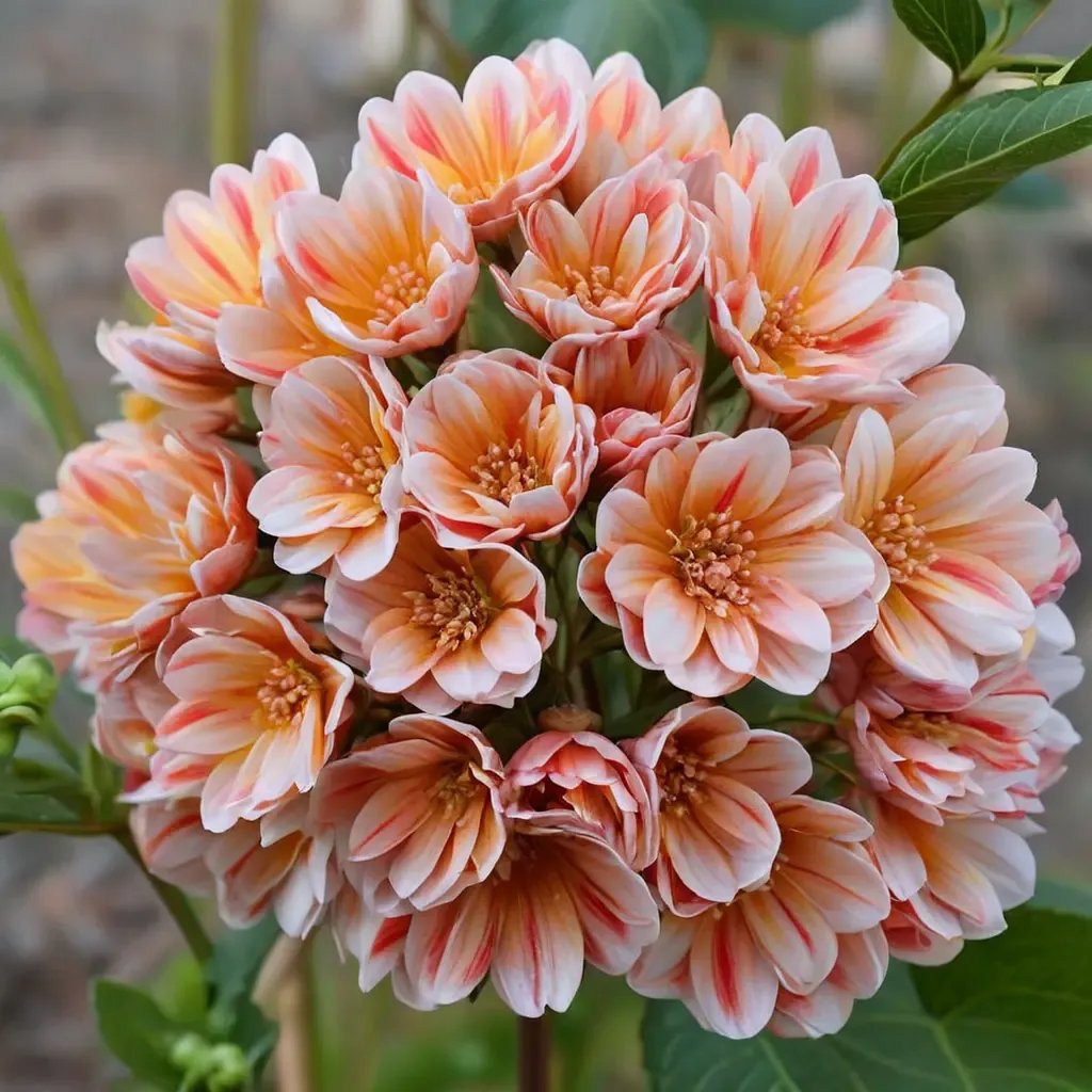 Dahlia cactus 'Peaches and Cream'