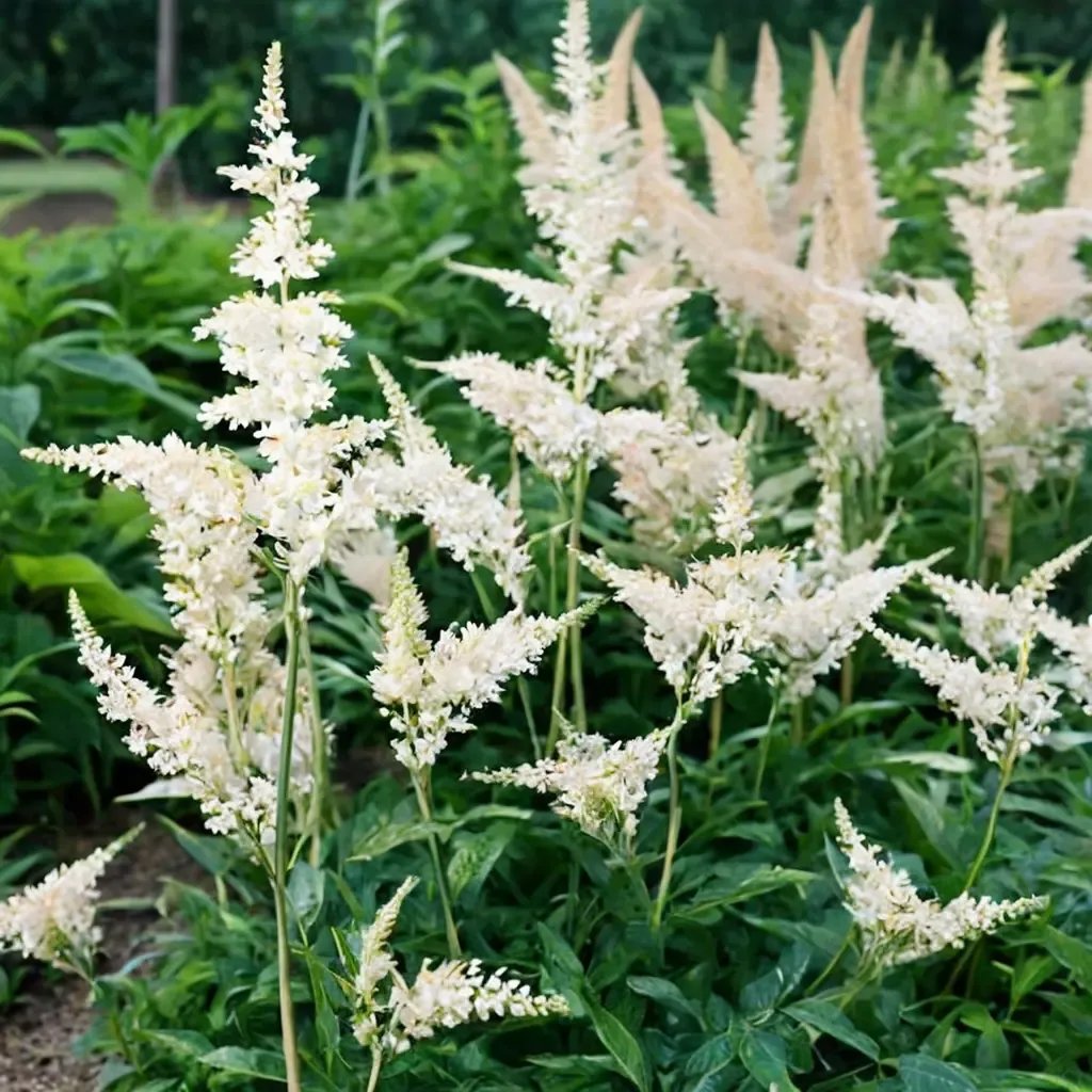 Astilbe astilbe 'Snowdrift'