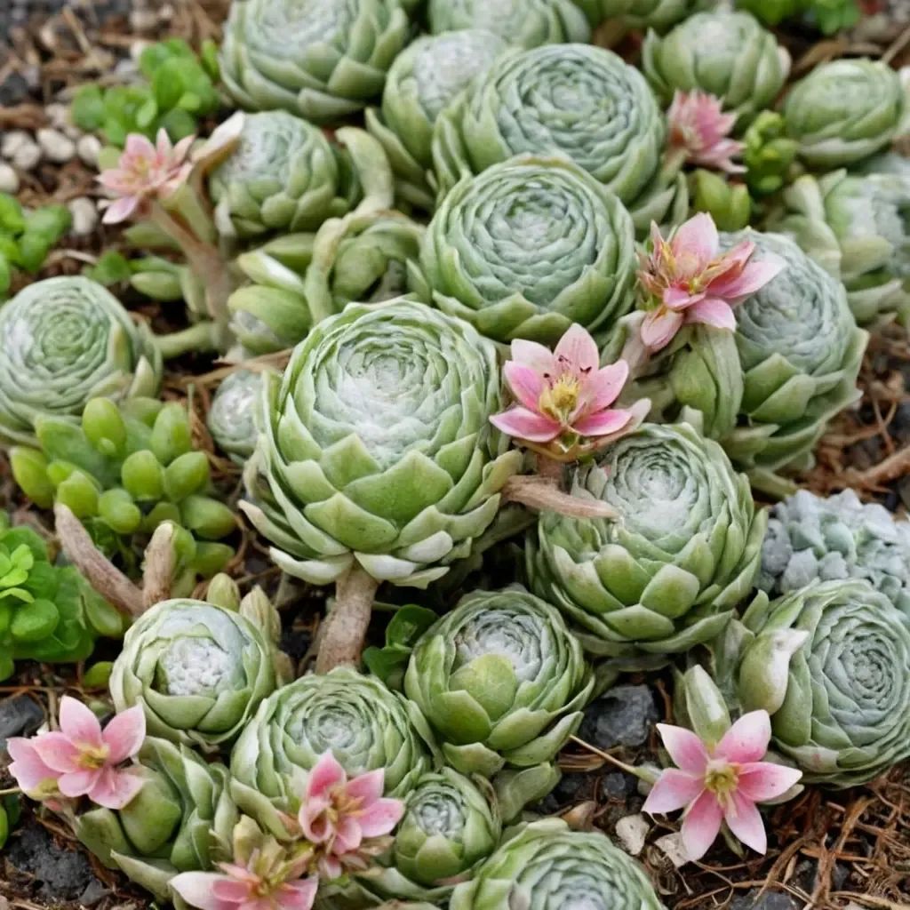 Sempervivum tectorum 'Cobweb'