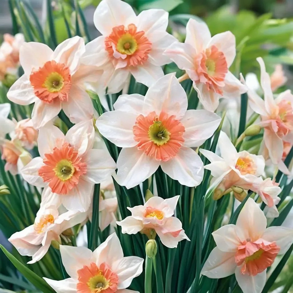 Narcissus pseudonarcissus 'Pink Daffodil Mix'