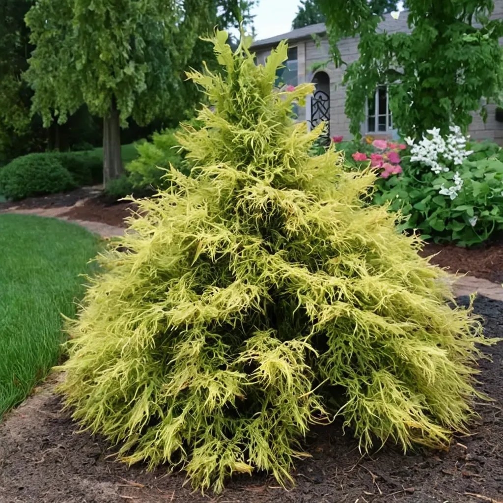 Chamaecyparis pisifera 'Golden Mop'