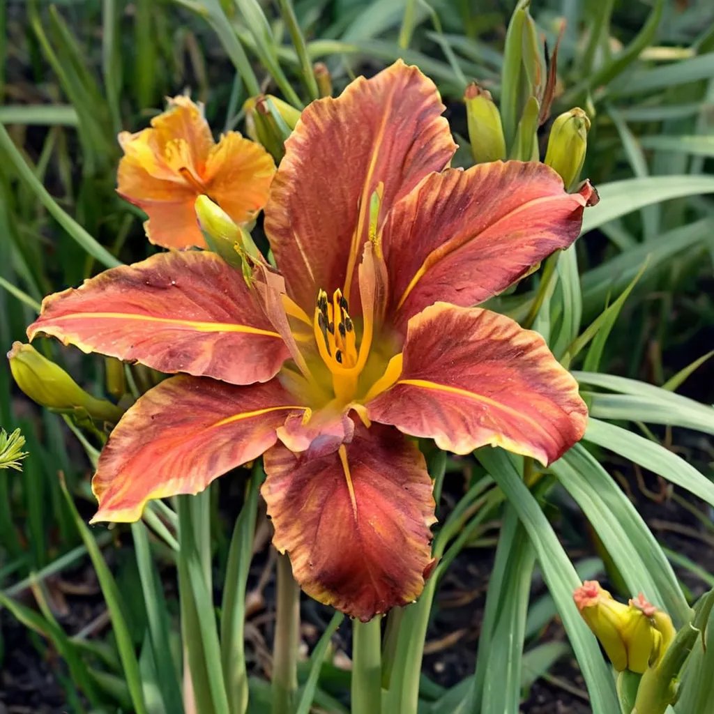 Hemerocallis x hybrida 'Bright Sunset'