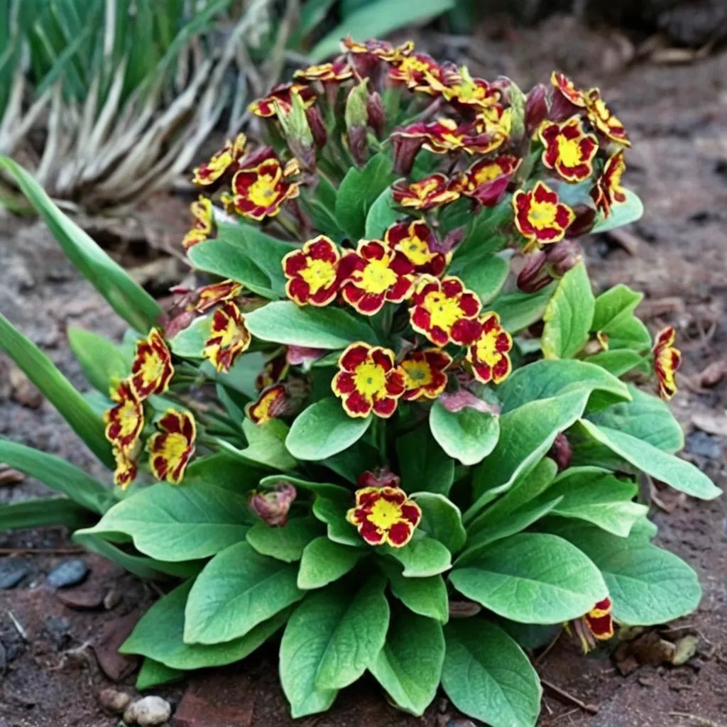 Primula x polyantha 'Mahogany Sunrise'