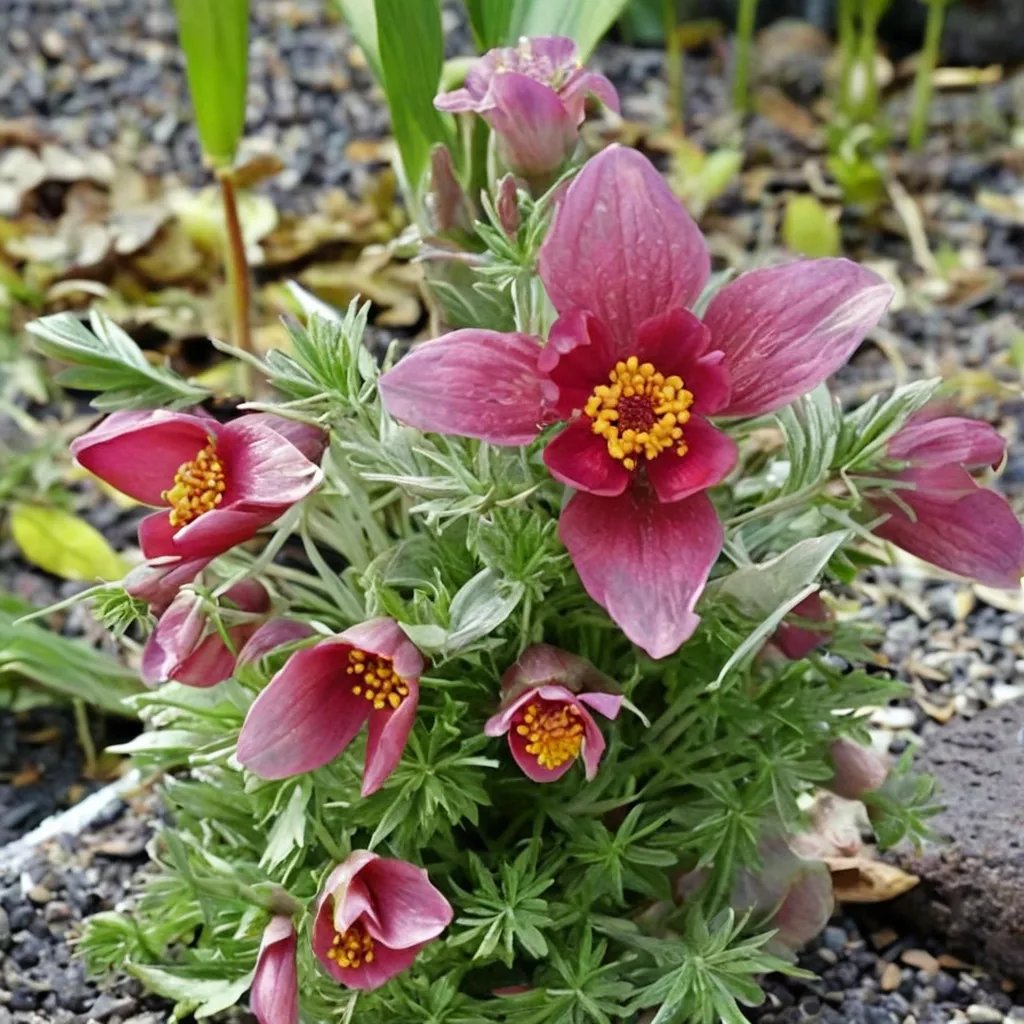 Pulsatilla vulgaris 'Rubra'